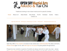 Tablet Screenshot of openskymartialarts.com